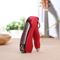 Penna tagliaunghie pieghevole rossa con impugnatura ergonomica su legno - Rosso