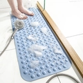 Alfombra de baño azul antideslizante con ventosas y burbujas de masaje en ducha - 40*100CM / Azul