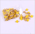Mini yellow heart-shaped wooden clips for photo decoration and creative craft projects - Yellow Heart