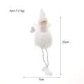 White plush Christmas angel doll ornament with silver heart detail and mesh wings - White Pointy Hat Angel-Silver Heart (7)