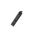 Single black stainless steel nail clipper with non-slip checkered grip handle - Small Slant Mouth Nail Clipper / Black