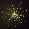 Macro shot of warm white LED firework lights on copper wires against a black background - 120LED / Warm White
