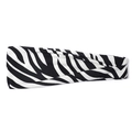 Elastic wide sports headband featuring a classic black and white zebra animal print - Classic Black and White Zebra