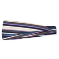 Elastic wide headband for women featuring a colorful horizontal striped pattern - Multicolor Horizontal Stripe