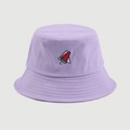 Cappello a secchiello in cotone viola con ricamo anguria per protezione solare - M(56-58cm) / Viola Chiaro