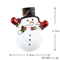 Christmas snowman enamel brooch in gold alloy finish with 4.4cm x 3.8cm size detail - xz4892 Christmas Snowman