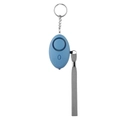 Blue personal security alarm with keychain and wrist strap for women and kids - Sky Blue
