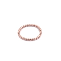 Minimalistischer Ring aus roségoldenem Edelstahl mit eleganten kleinen runden Perlen - US 6 / Roségold Stil (KR49214-K)