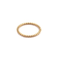 Minimalistischer goldener Perlenring aus poliertem Edelstahl, stapelbar für Damen - US 6 / Gold Stil (KR49215-K)