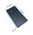 Matte black rectangle gift box for stainless steel keychains with 93mm x 49mm dimensions - Black Gift Box