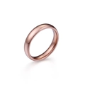 Gepolijste roségouden titanium stalen ring met een glad, afgerond minimalistisch ontwerp - US 6 / Damesstijl (KR43443-K)