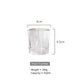 Short crystal glass cup with gold rim 430ml capacity for water and champagne - Gold Rim Short Water Cup