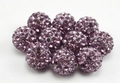 Macro view of purple pavé clay disco beads for jewelry making and handcrafting - 10mm / Purple (5)