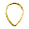 Aro de bisagra en forma de gota de acero inoxidable 316L con acabado dorado pulido - 10mm / Dorado