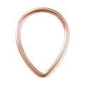 Aro de segmento de acero 316L oro rosa en forma de gota para nariz y cartílago - 8mm / Oro rosa