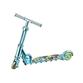 Mini-Finger-Scooter Spielzeug in Blau mit Graffiti-Muster auf weißem Hintergrund - Blaue Spitze