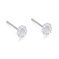 Kleine Gänseblümchen-Ohrstecker / Markierung Von S999-material