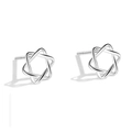 Hohle Hexagramm-Ohrstecker / Markierung Von S999-material