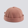 Classic cotton docker hat in dusty pink color with adjustable strap for men and women - Dusty Pink