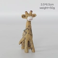 Mini figura de jirafa de resina con manchas pintadas a mano para macetas decorativas - Jirafa (A11-456-13)