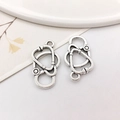 Silver stethoscope charm pendants for DIY jewelry making with smooth metallic finish - Stethoscope Style 1