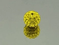Detail einer 10 mm gelben Shamballa-Perle mit Pavé-Kristallen für DIY-Schmuckherstellung - 10mm / Gelb (20)