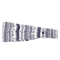 Blue and white ethnic geometric print wide yoga headband with bohemian pattern - Blue White Ethnic Geometric