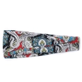 Elastic wide yoga headband featuring a colorful paisley print with a stylish knot detail - Color Block Paisley