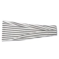 Elastic wide headband for women featuring a black and white zigzag printed pattern - B&W Zigzag Wave