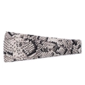 Elastic yoga headband with black and white snakeskin pattern for athletic women - B&W Grey Snake