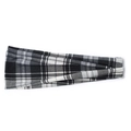 Classic black and white Scottish plaid elastic yoga headband with a soft pleated texture - Scottish Plaid