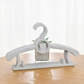Adjustable plastic baby hanger in light grey featuring a cute bear cutout design - Bear Style-Grey