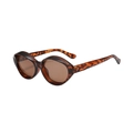 Retro tortoiseshell cat-eye sunglasses with dark brown lenses for women stylish summer eyewear - Tortoiseshell Frame Tea Lens