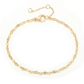 Bracciale a catena in pizzo dorato regolabile in acciaio inossidabile con chiusura a moschettone - Oro