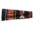 Ethnic geometric pattern sports headband in orange and black knit fabric for yoga - Orange Black Beige Totem
