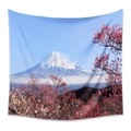 Bohemian wall tapestry with Japanese Mount Fuji landscape and red plum blossoms print - 73X95CM (Cross-border Brushed) / Mount Fuji Snow Scene with Plum Blossoms(SL07-46)