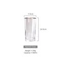 Handmade crystal glass champagne flute with elegant gold rim and 450ml capacity - Gold Rim Tall Water Cup