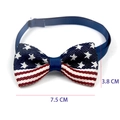 Papillon patriottico per animali domestici con motivo a stelle e strisce USA - 20-36cm (Regolabile) / Stelle e Strisce Classiche (GQ001-3)