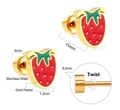 Boucles D'oreilles À Visser Fraise Or Ea618601g