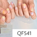 Macro shot of waterproof nail art stickers with geometric fine lines, model QF541 - QF541