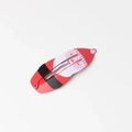 Cute Santa Claus cartoon BB hair clip with red and white festive holiday design - Santa Claus
