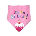 Roze verjaardagshalsdoek voor honden met feestelijke print en cupcake-ontwerp - Slab / Roze