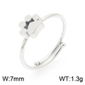 Minimalistischer Katzenpfoten-Ring aus Silber, verstellbar, Breite 7mm, Gewicht 1,3g - Verstellbarer Stahlfarbener Pfotenabdruck Ring