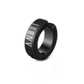 Classic black titanium steel ear clip with roman numerals engraving for non-pierced ears - Single Roman Numerals / Black