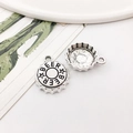 Antiksilberne Bierdeckel Anhänger aus Legierung für DIY Schmuck mit Sternen Gravur - Antik Silber Kronkorken