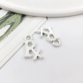 Silver-finished Rx prescription charms for DIY medical-themed jewelry bracelets - RX Letter