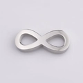 Conector de símbolo infinito en acero inoxidable pulido espejo plateado para joyería DIY - 8*20 / Color Acero