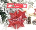 Dettaglio di stelle rosse glitterate in confezione multipla per albero di Natale - 7,5cm Rosso (4 Pezzi)