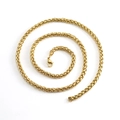 Collar de cadena de hueso de dragón de acero inoxidable dorado con cierre de langosta retro - 4.0mm*50cm / Dorado