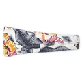 Elastic yoga headband with tropical palm leaves and hibiscus flower print - Tropical Hibiscus